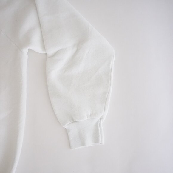 Vintage Fruit of Loom White Cottagecore Floral Crewneck Sweatshirt L - Picture 4 of 9